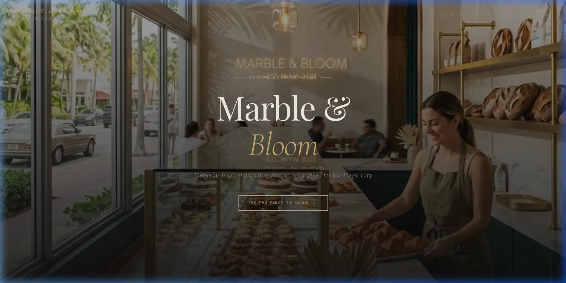 Marble & Bloom Bakery concept demo website by Designed by Anthony