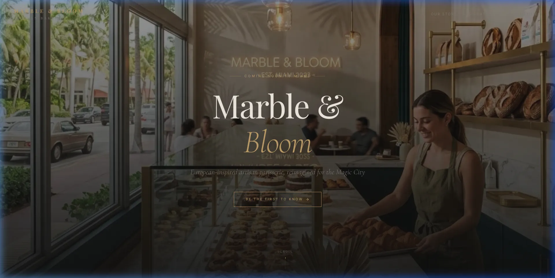 Marble & Bloom Bakery example website by ANTHONY.